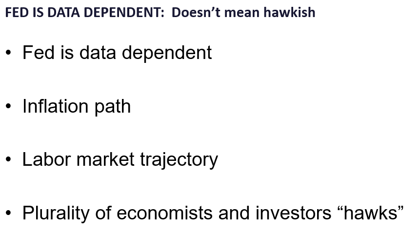 Coming week puts Fed's data dependency to path calibration. We expect it to lean more dovish vs consensus = supports positive thesis into year-end. But it's still August.