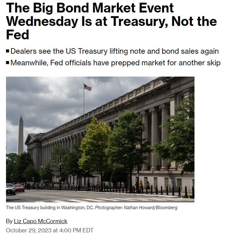 9 key macro events this week, but Treasury refunding most important arguably. Incoming data likely soft-ish which should help break negative doom loop on stocks.