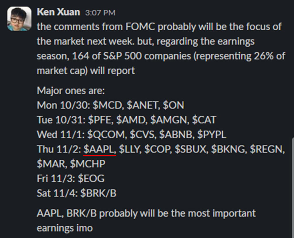 9 key macro events this week, but Treasury refunding most important arguably. Incoming data likely soft-ish which should help break negative doom loop on stocks.