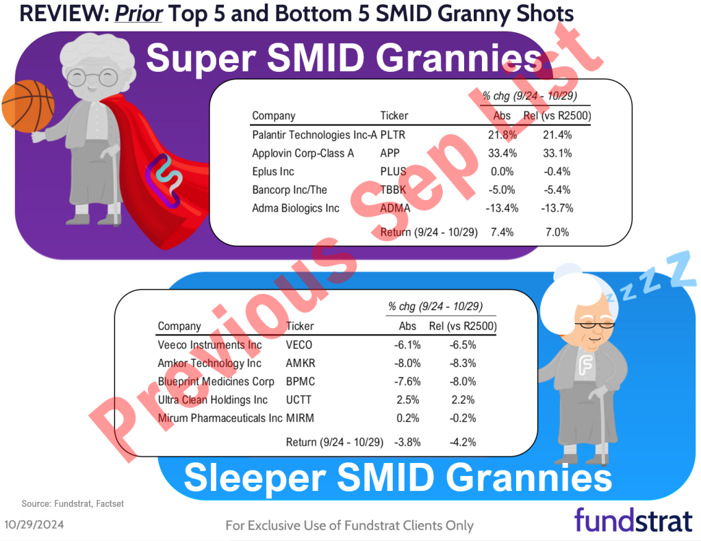 October Top Stock Ideas and Super SMID Granny Market Update