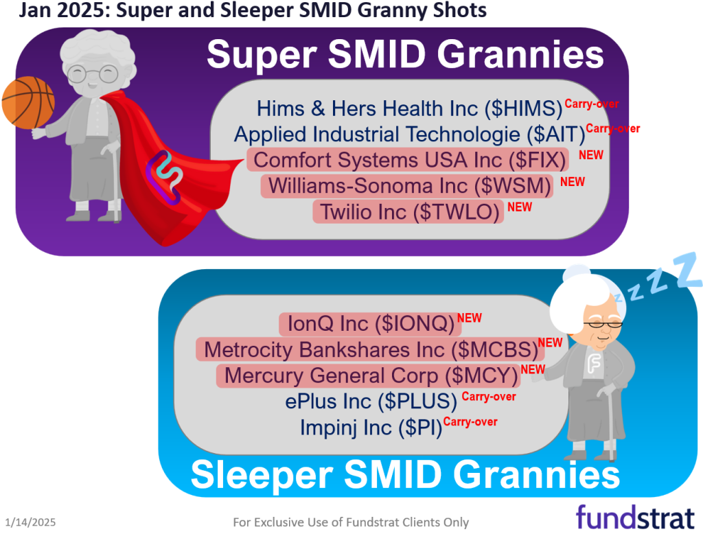 January Top Stock Ideas and Super SMID Granny Market Update