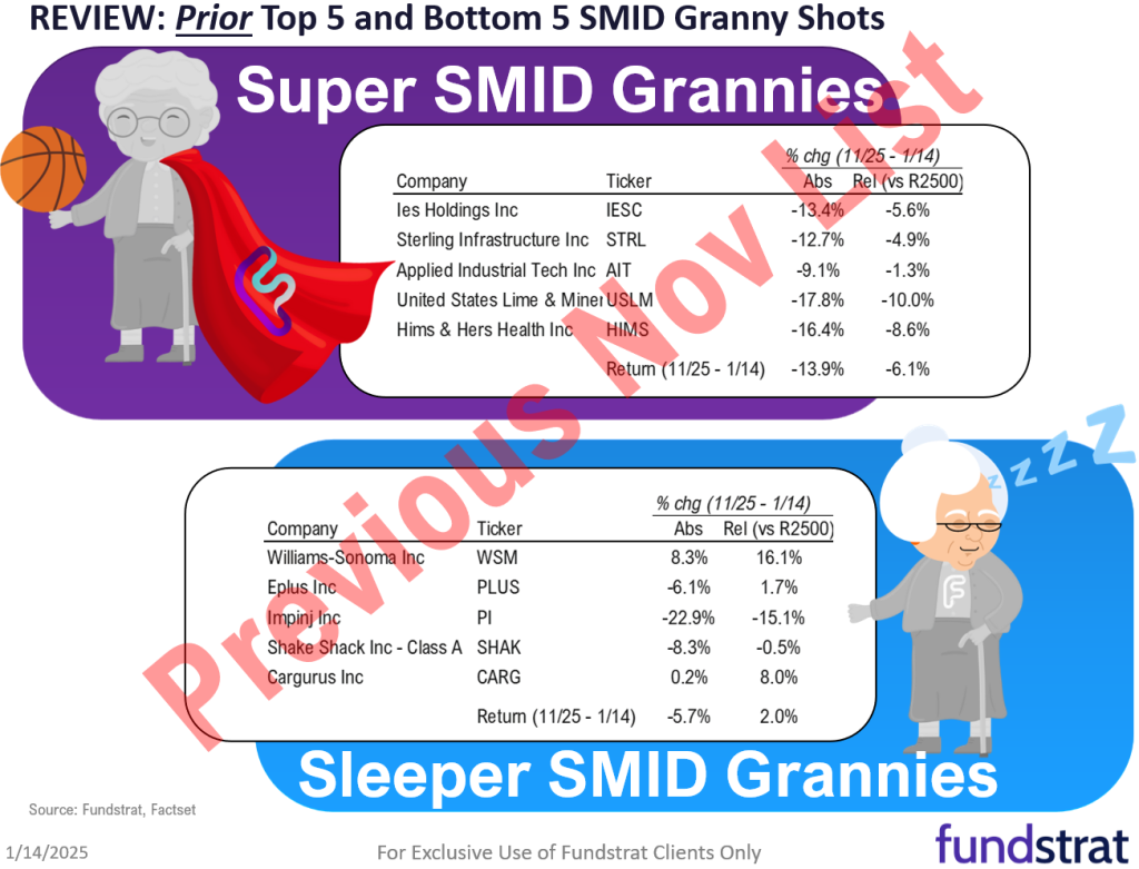 January Top Stock Ideas and Super SMID Granny Market Update