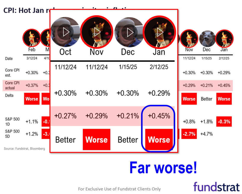 Despite hot Jan CPI, equity markets barely decline.  5 reasons we believe explains this mild reaction