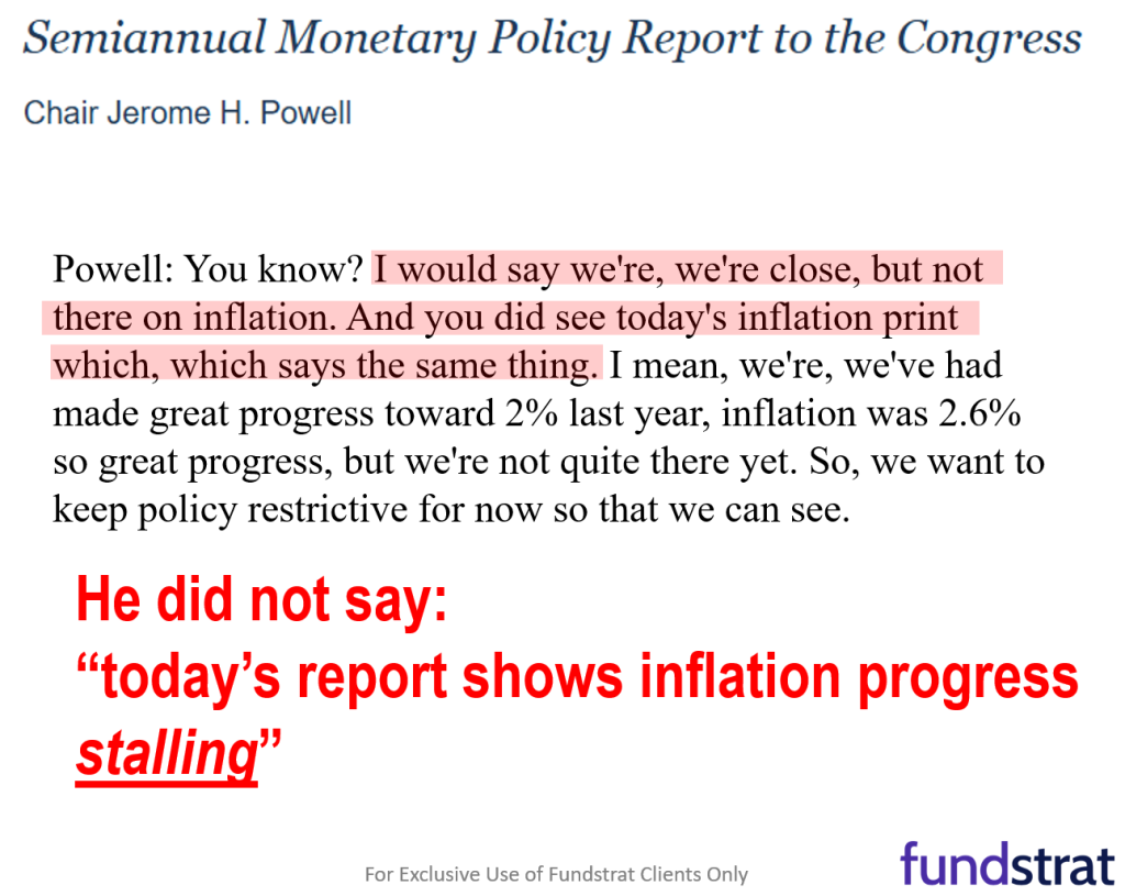 Despite hot Jan CPI, equity markets barely decline.  5 reasons we believe explains this mild reaction