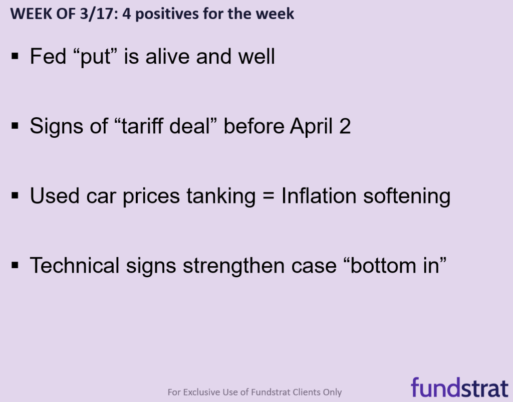 A look back at 2018 suggests that stocks likely rally post-tariff announcement (4/2) driven by likely drop in VIX (volatility)