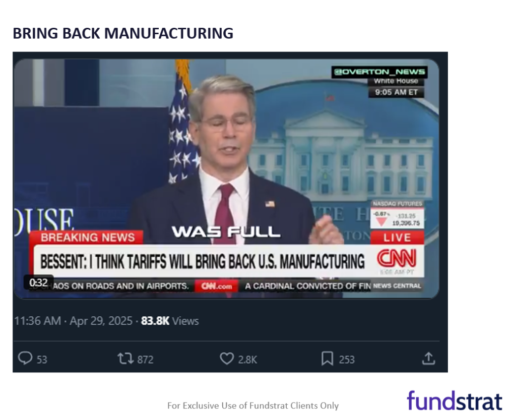 Positive developments on tariff front as Lutnick tells CNBC one deal is done and key Wed is March Core PCE