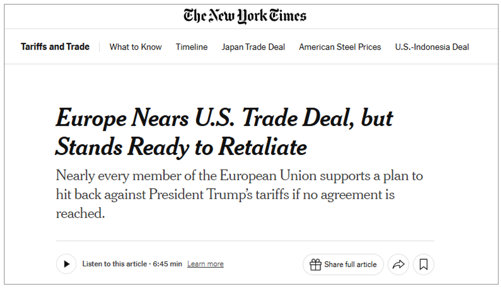 S&P 500 up 2.6% in July so far. Next week big macro (FOMC, jobs, tariffs) but we expect stocks to finish July strong.